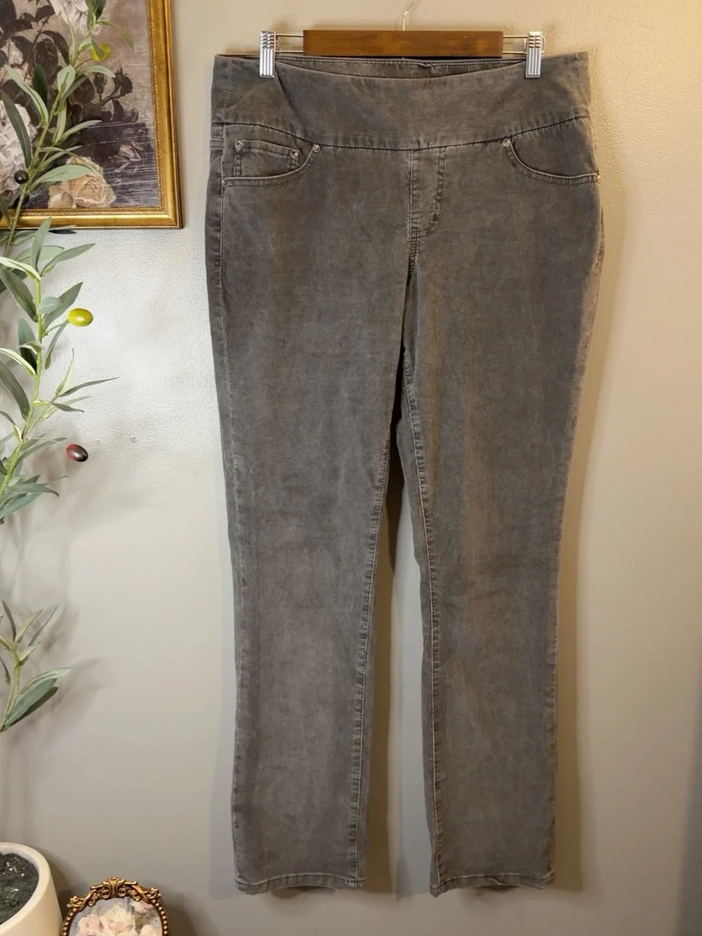 JAG Jeans High Rise Straight Leg Jeans Women’s 12/31 Gray Stretch Pull On